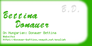 bettina donauer business card